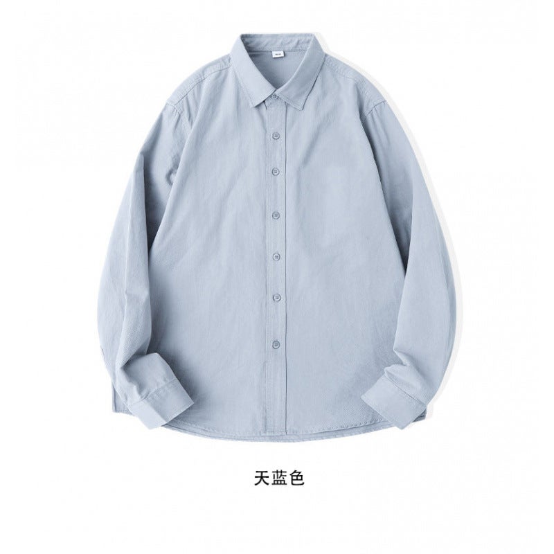 Factory 100% Washed Pure Cotton Pocketless Long-Sleeve Solid Color Women'S Shirt Loose Cardigan Jacket - Image 3